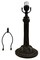 Gothic Metal Lamp Base, Dark Bronze Finish With Gold Highlights, Nicely Weighted, 17.5" Tall